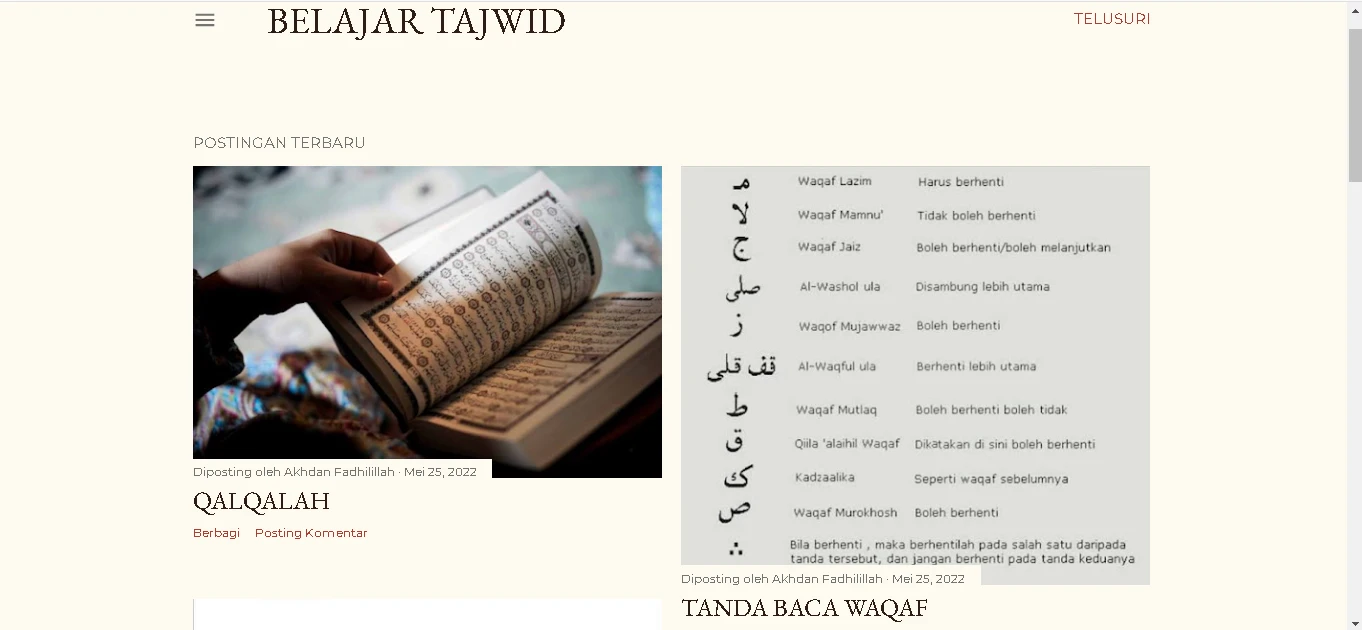 Belajar Tajwid Blog